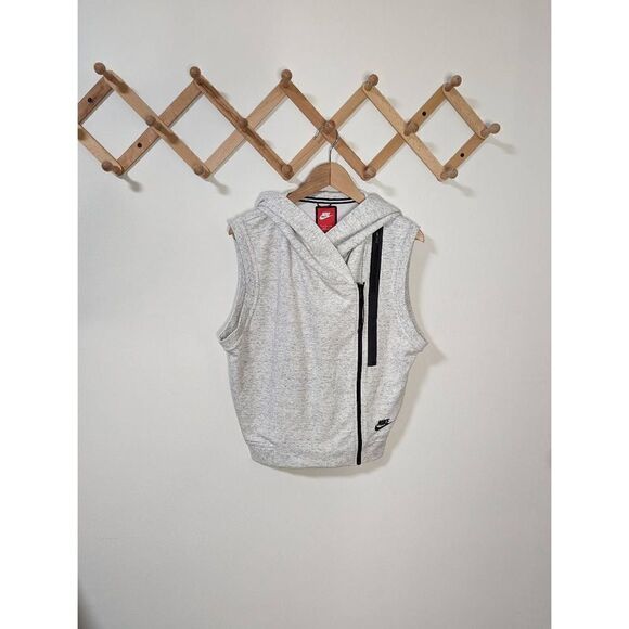 Nike Tech Fleece Vest Women's Hoodie Light Gray - Size S - Picture 1 of 9